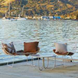 Stainless Steel Outdoor Coromandel Chair by Ico Traders Wire Furniture
