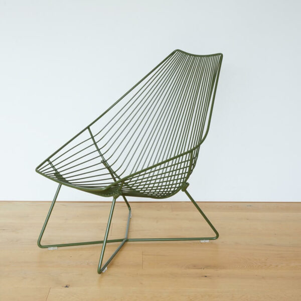 Wire outdoor chair Piha Lounger - Fern