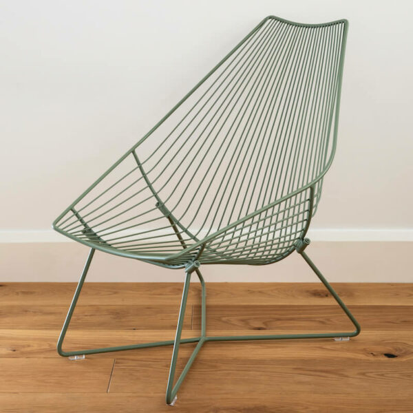 Wire Outdoor Chair - Piha Lounger in Sage