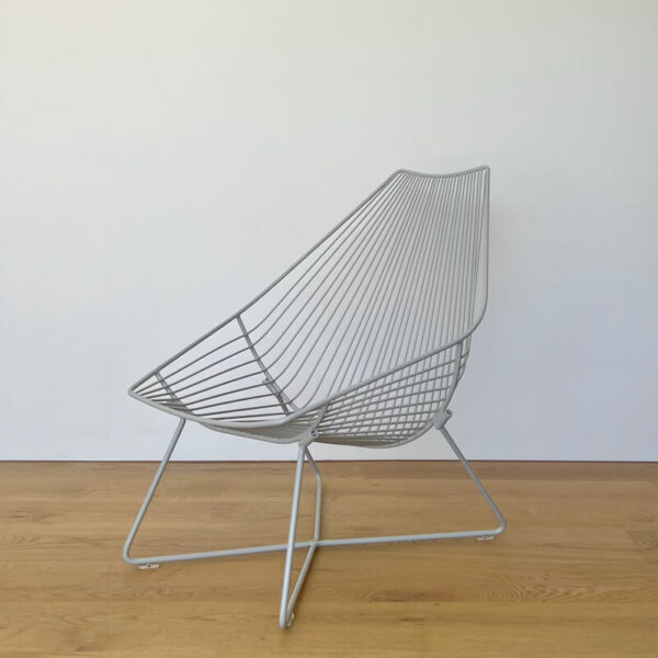 Wire Outdoor Chair - Piha Lounger in Fog